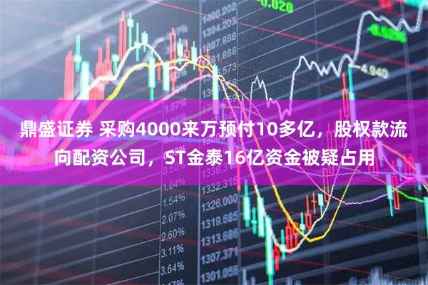 鼎盛证券 采购4000来万预付10多亿，股权款流向配资公司，ST金泰16亿资金被疑占用